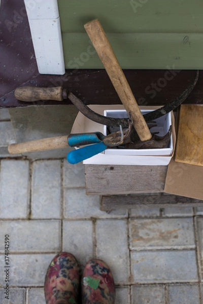 Obraz Working in the garden
