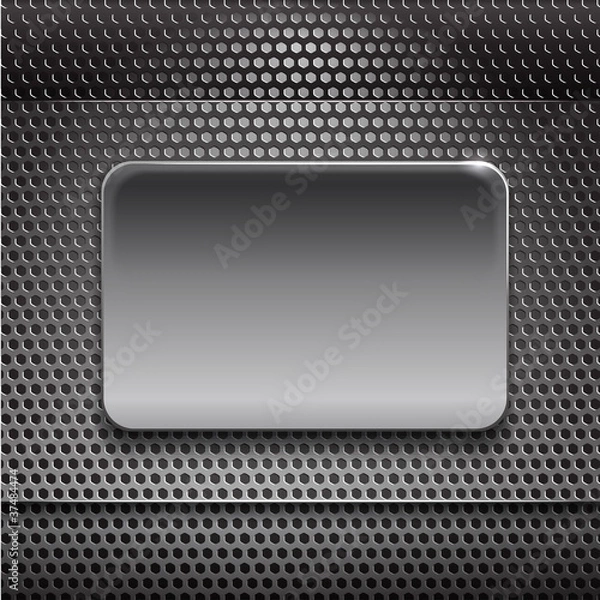 Obraz Steel board on metal background. ready for your text