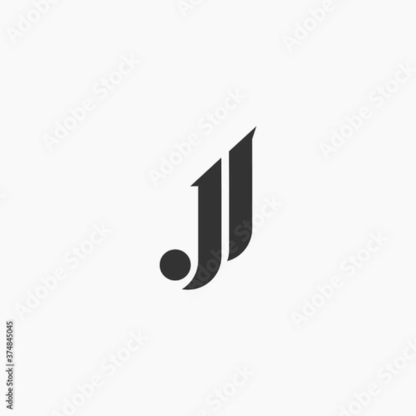 Obraz Simple Modern JJ J Monogram Logo