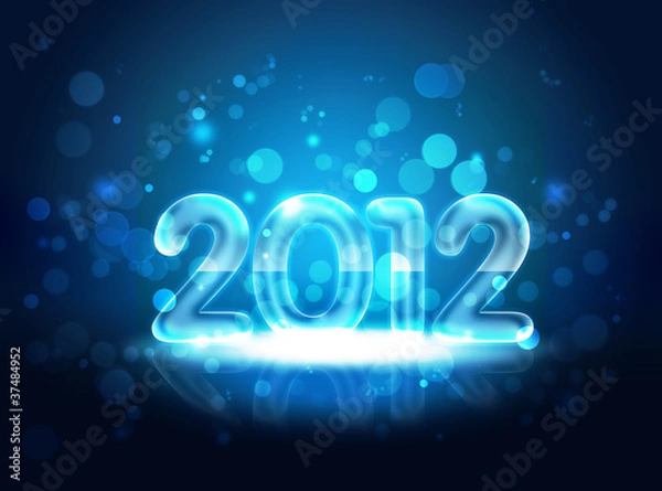 Fototapeta Blue Christmas background