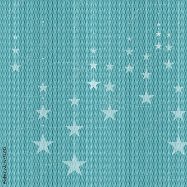 Fototapeta Blue christmas background with stars