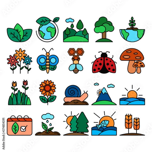 Obraz Nature lineal color pack