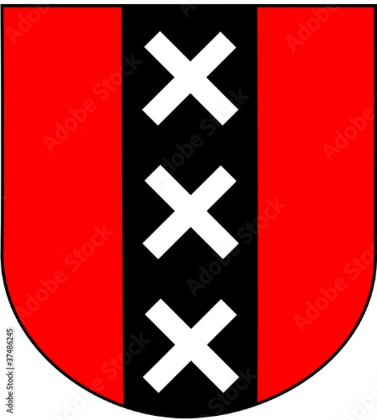 Fototapeta coat of arms of Amsterdam