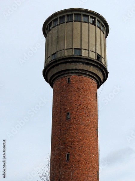 Fototapeta built in 1956, a water tower, also known as the water tower, near Fasty in Podlasie, Poland