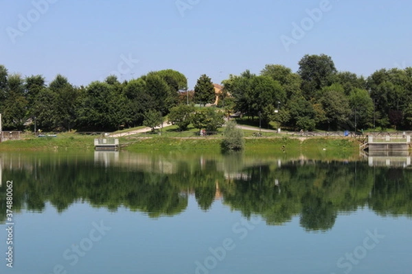 Fototapeta beautiful view and reflection of a lake