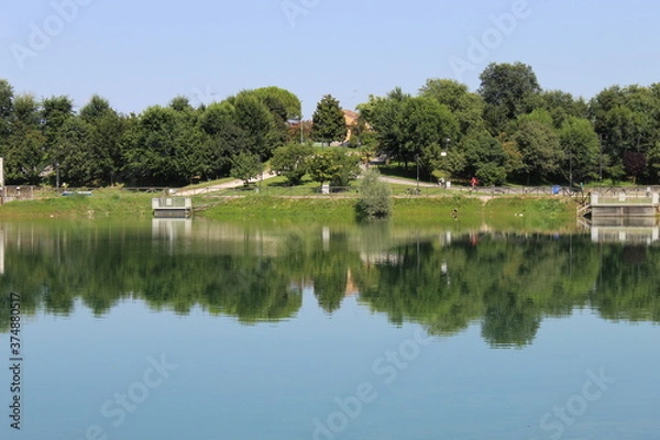 Obraz beautiful view and reflection of a lake