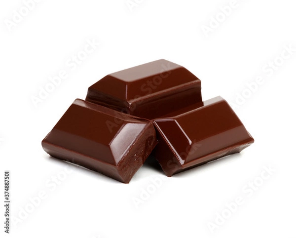 Obraz Chocolate isolated on white