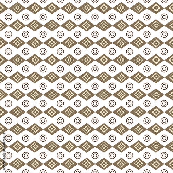 Fototapeta Seamless geometric vector pattern. Abstract background. Brown and blue geometric ornamental vector pattern.