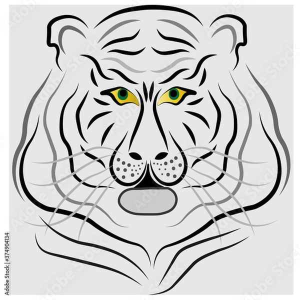 Obraz tiger head vector