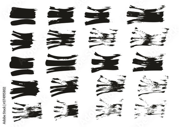 Fototapeta Flat Fan Brush Thin Straight Lines High Detail Abstract Vector Background Set 