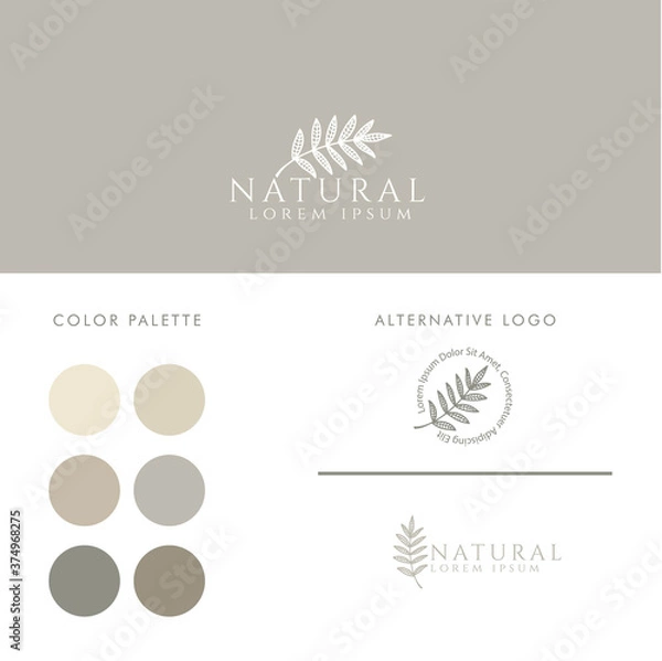 Obraz elegant feminine logo editable template