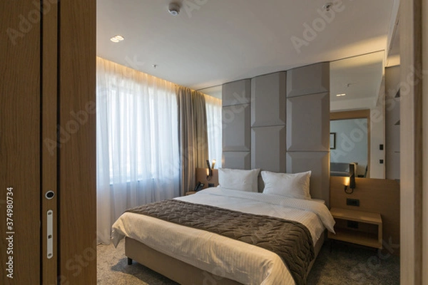 Fototapeta Interior of a luxury hotel bedroom