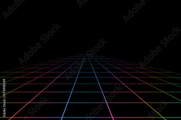 Fototapeta An abstract rainbow colored grid background image.