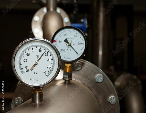 Obraz Industrial water temperature meter