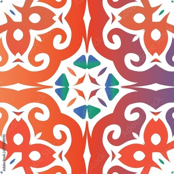 Obraz Ethnic ceramic tile in mexican talavera.