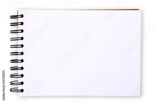 Obraz Blank paper tablet on white background (with clipping paths)