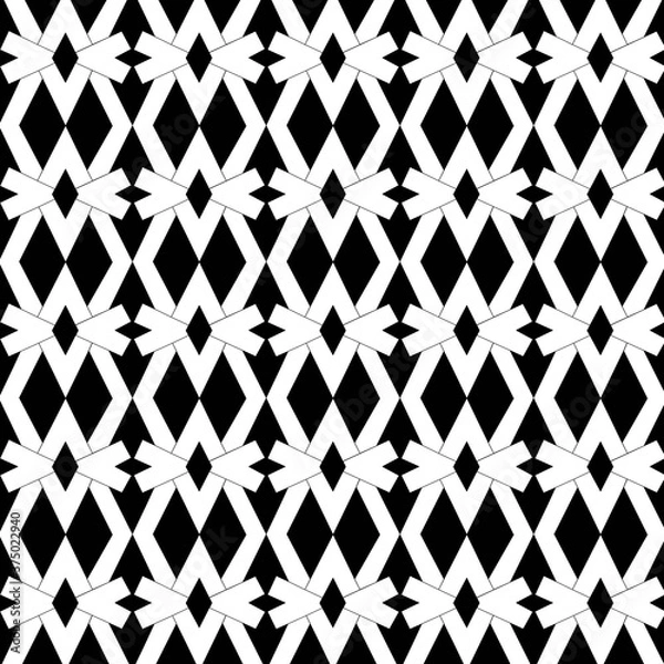 Obraz geometric white and black print