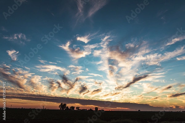 Obraz Sunset cloudy skies