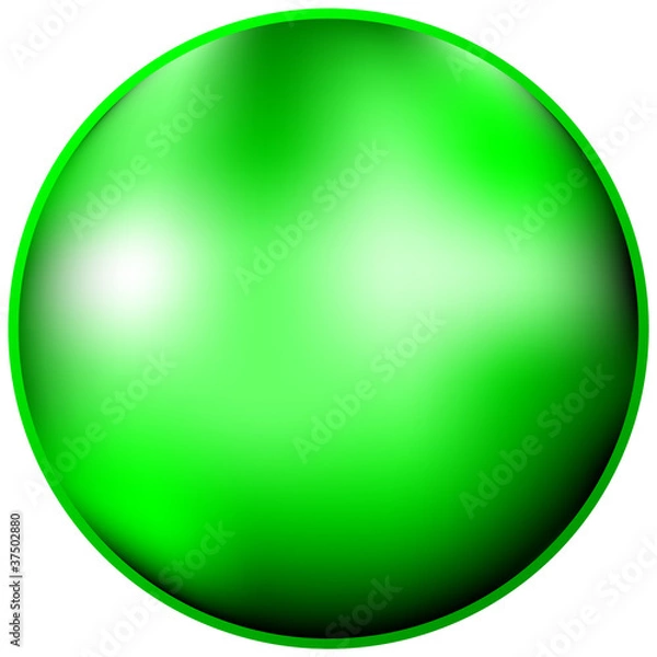 Fototapeta Green button