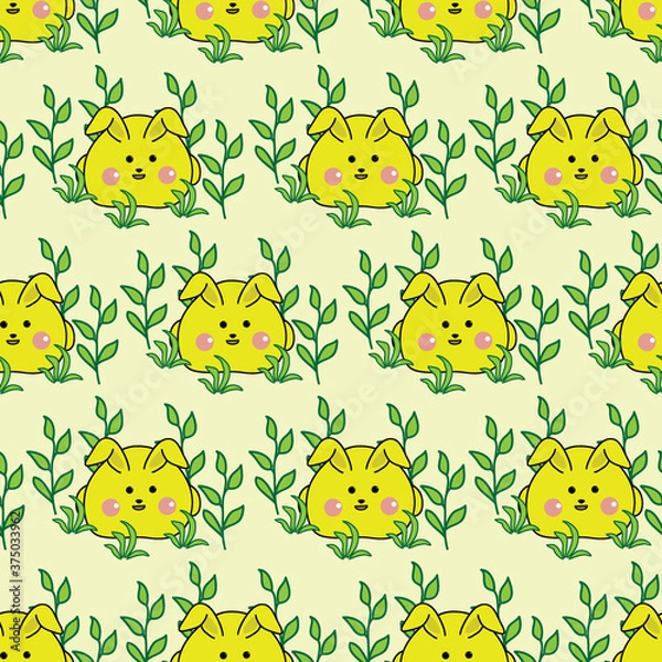 Obraz Seamless Pattern with Cute Rabbit can be used for baby clothes, kids and much more