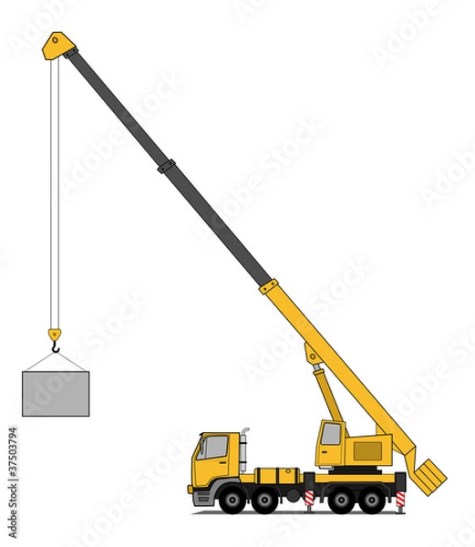 Fototapeta Crane truck vector