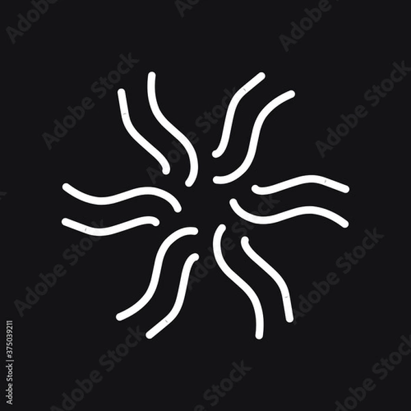 Fototapeta Vintage sunburst, explosion doodles isolated on white background EPS Vector Abstract