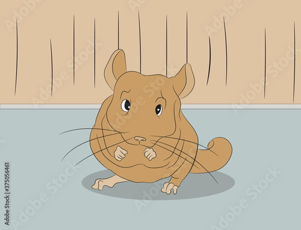 Obraz vector illustration of a mouse in the house