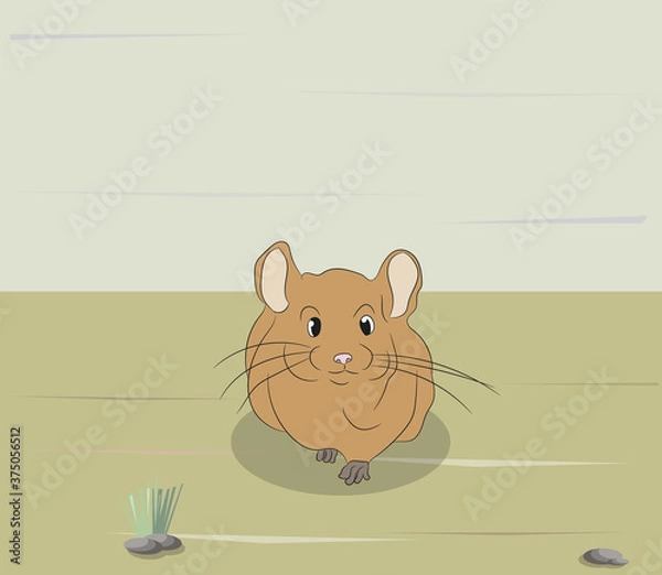 Obraz vector illustration of a mouse on nature