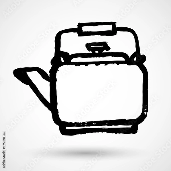 Obraz Vintage hand sketched teapot design element