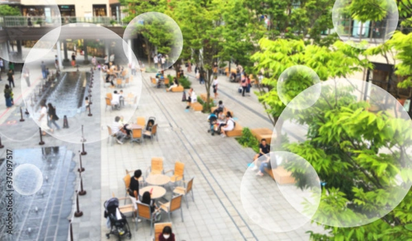 Obraz 公園でくつろぐ人々