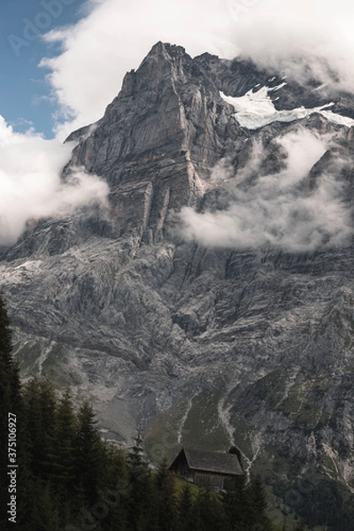 Fototapeta Mountain with clouds 