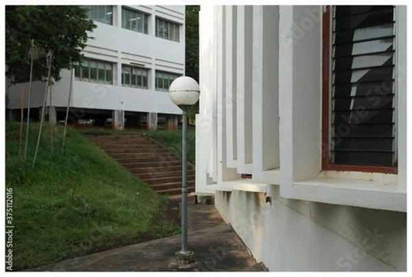 Obraz white house with balcony