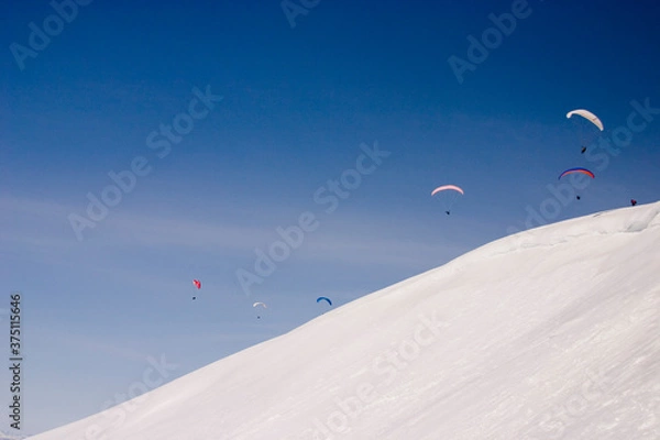 Obraz paragliding in the mountains