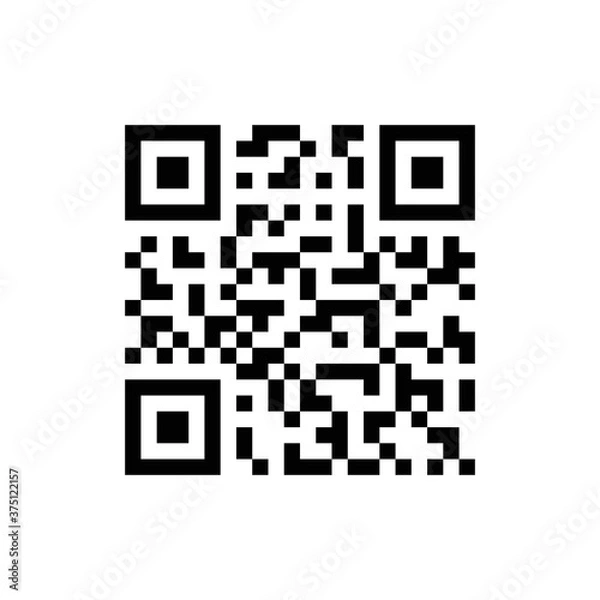 Fototapeta Vector QR code icon. Vector web design.