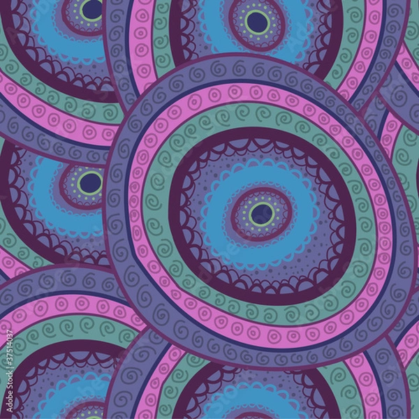 Fototapeta abstract seamless pattern with hand drawn elements