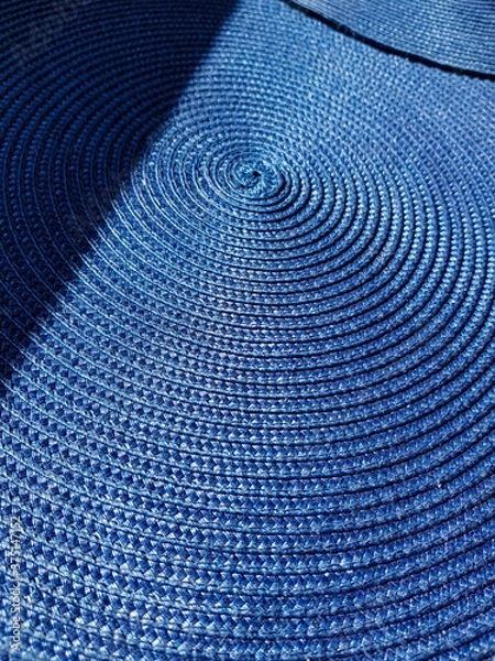 Obraz Blue serviette mat with intersting spiral texture