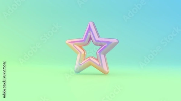 Obraz 3d rendering colorful vibrant symbol of bookmark button on colored background