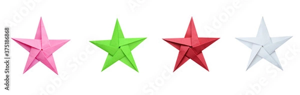 Obraz Folding origami paper stars