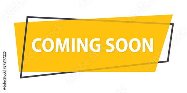 Obraz coming soon yellow banner