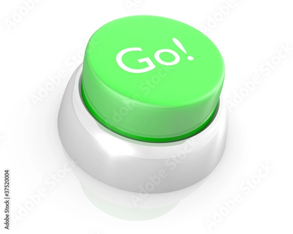 Obraz GO push button.