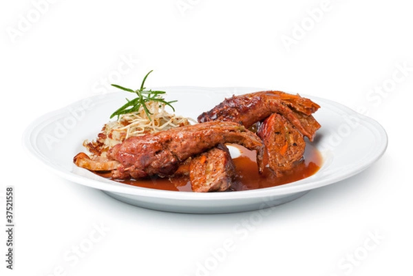 Obraz Beef Rouladen Stuffed with Vegetable