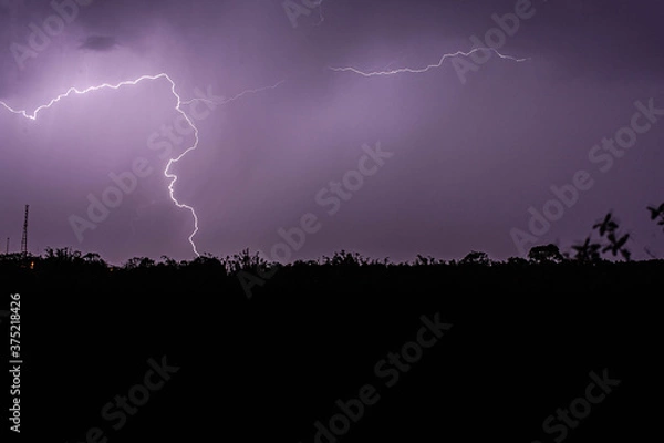 Obraz lightning in the night