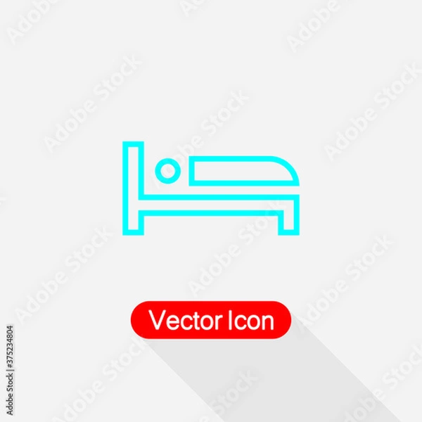 Obraz Hostel Symbol Bed Icon Vector Illustration Eps10