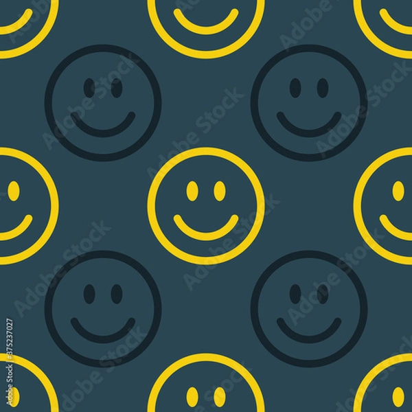 Fototapeta Smile line icon pattern. Vector abstract background