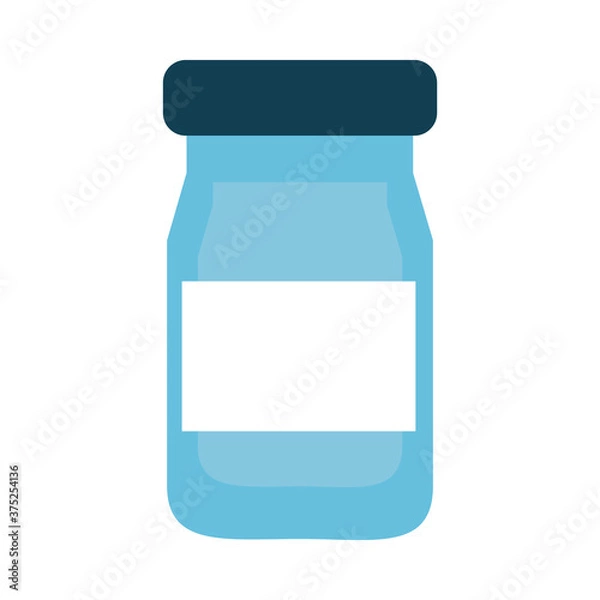 Obraz medication bottle icon, flat style