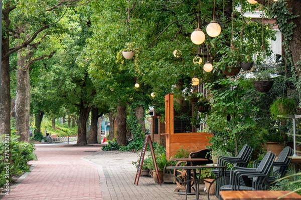 Obraz 恵比寿の街並み、カフェのある通り/舗道/東京都渋谷区