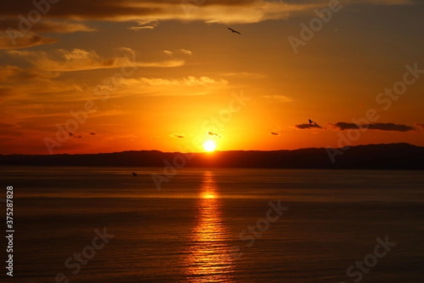 Fototapeta 江ノ島の夕陽【国内・江ノ島】