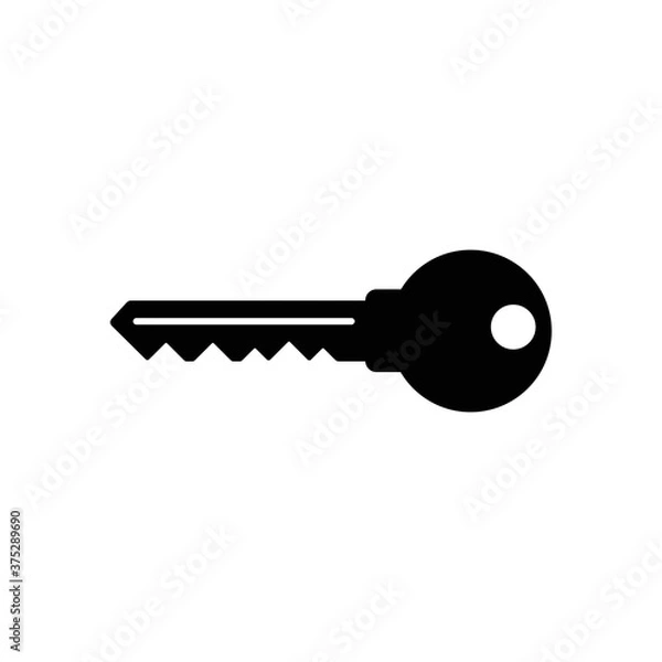Fototapeta Key vector icon. Open house key icon. Key from the lock icon. Key icon - information protection symbol.