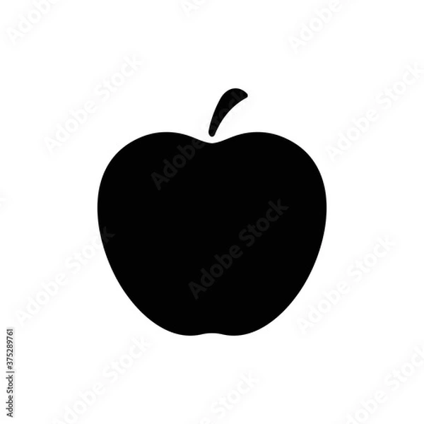 Fototapeta Apple vector icon. Apple fruit illustration icon.Web design vector logo. Apple isolated