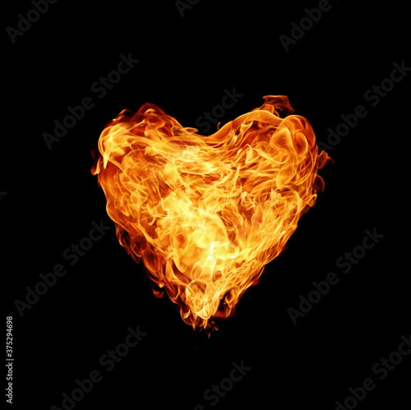 Fototapeta fire heart